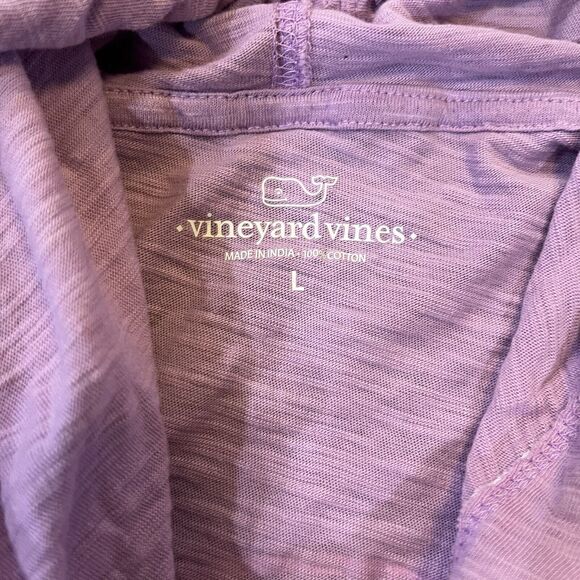 Vineyard Vines Women's Hooded T-Shirt Long Sleeve Purple Size L - Picture 5 of 7